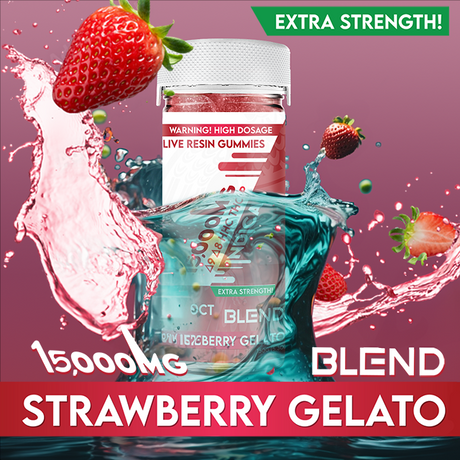 R.A. Royal Blend 15,000MG Strawberry Gelato Indica Gummies