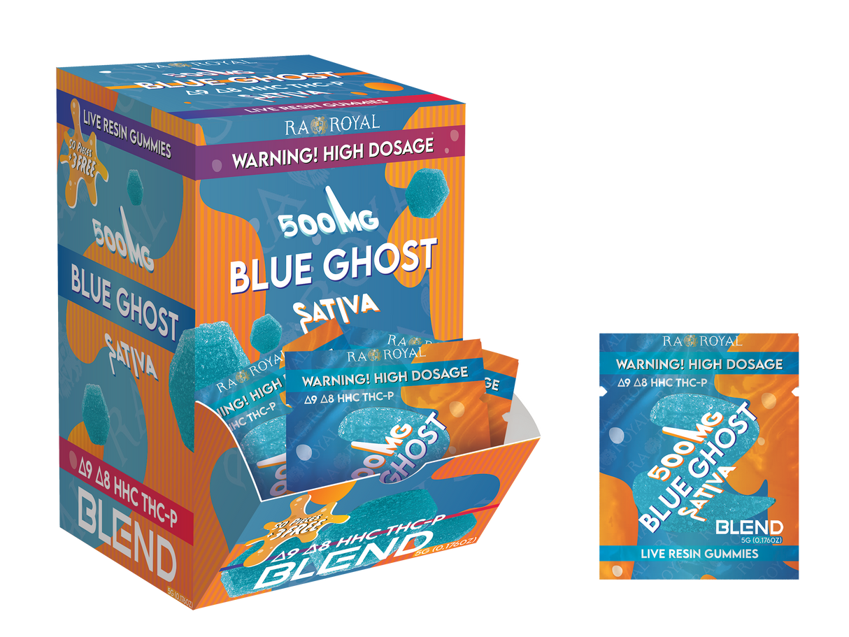 Blend 500MG 53CT Gummy Box: Blue Ghost (Sativa)