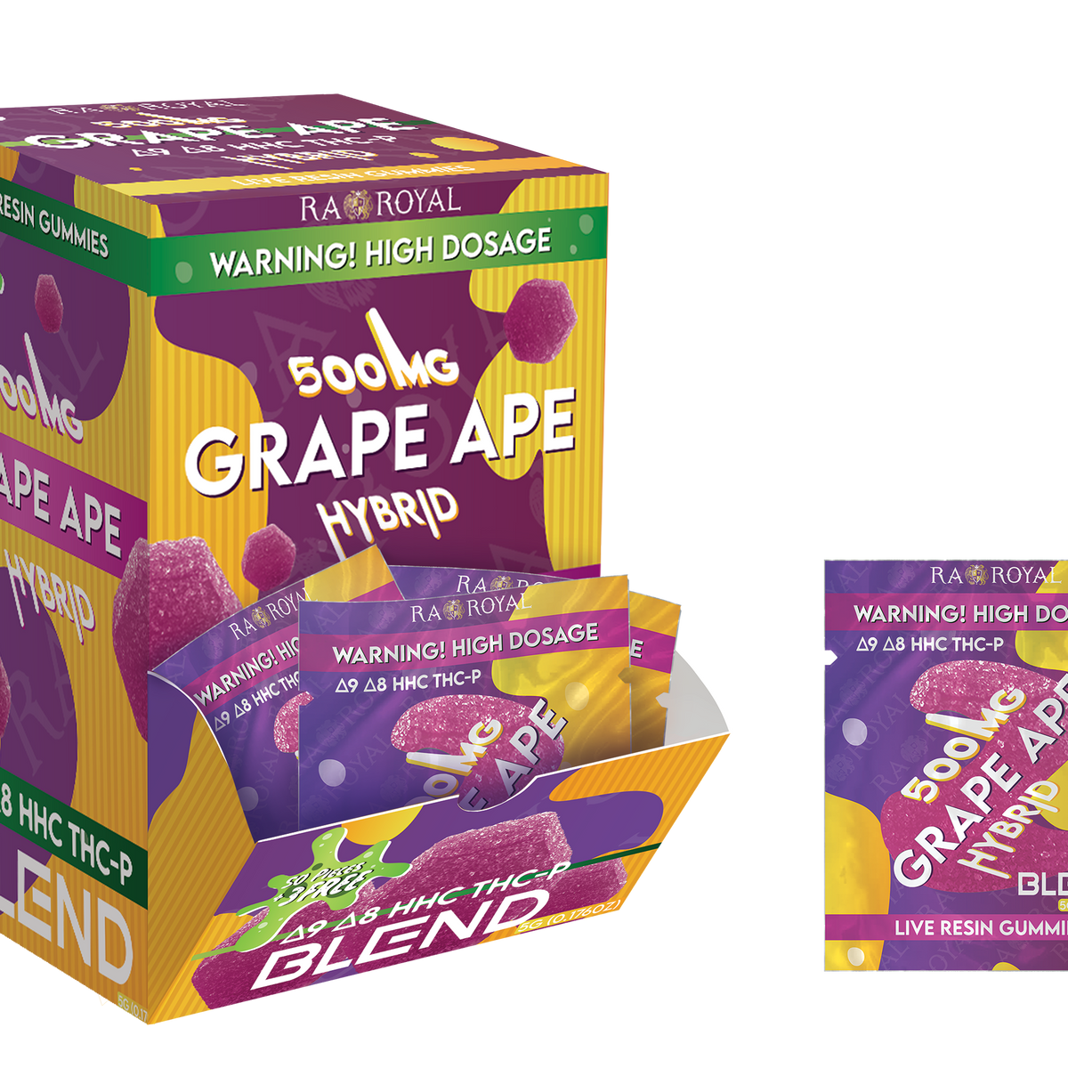 Blend 53CT Grape Ape Gummies | 500MG Hybrid | Delta 9, Delta 8