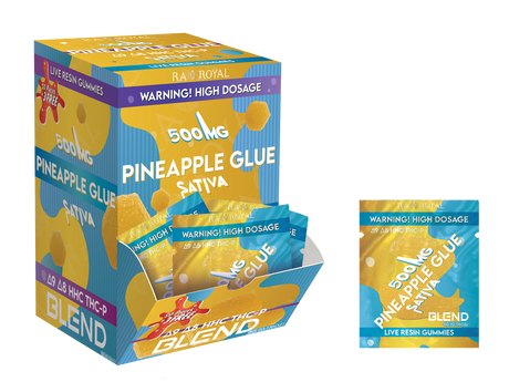 Blend 500MG 53CT Gummy Box: Pineapple Glue (Sativa)