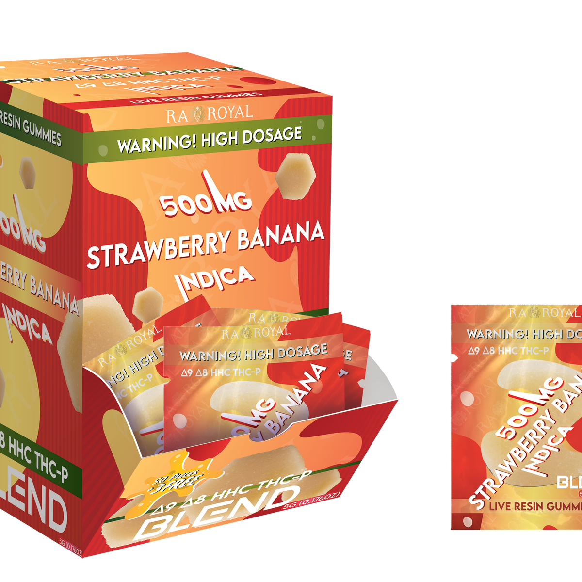 Strawberry Banana Indica Gummies | 500MG Blend | R.A Royal – RA Royal