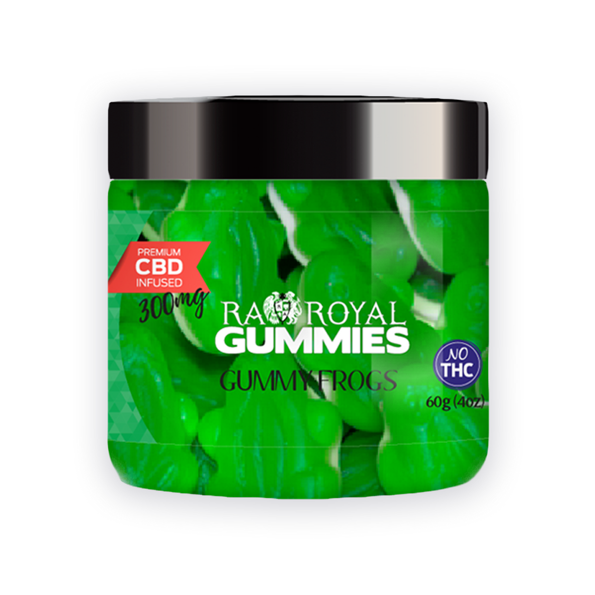 R.A. Royal Gummies CBD Green Frog Gummy Jar (300 MG)