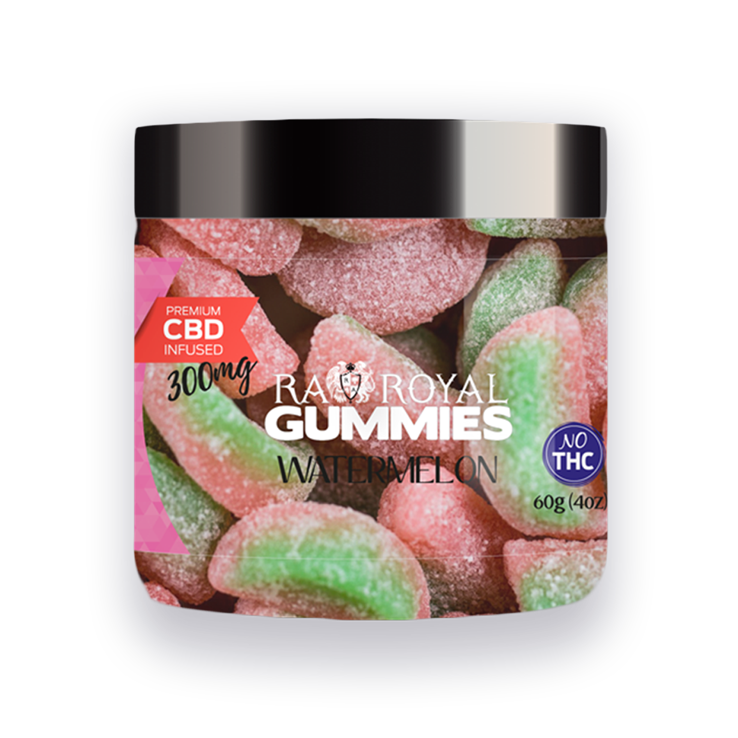 R.A. Royal Gummies CBD Watermelon Gummy Jar (300 MG)