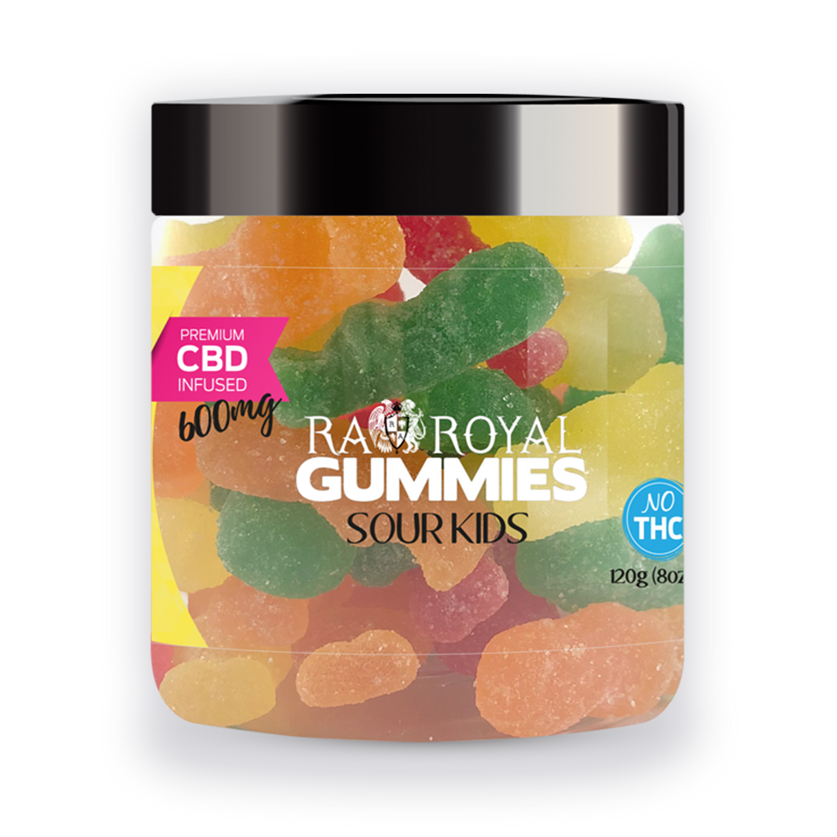 R.A. Royal Gummies CBD Sour Kids Gummy Jar (600 MG)