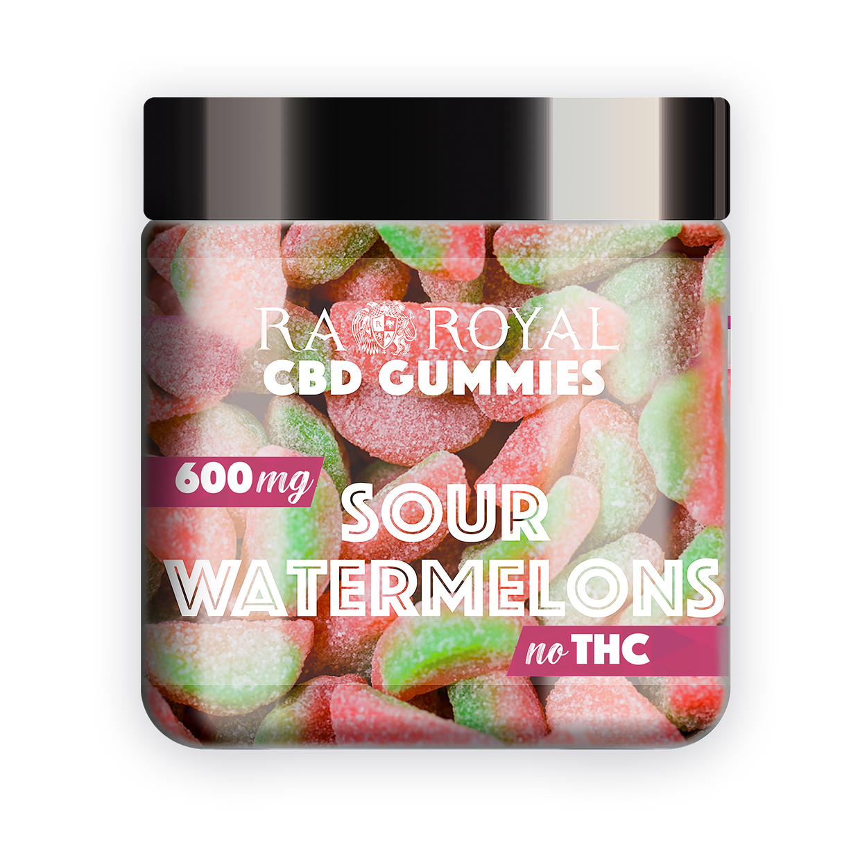 R.A. Royal Gummies CBD Sour Watermelon Gummy Jar (600 MG)