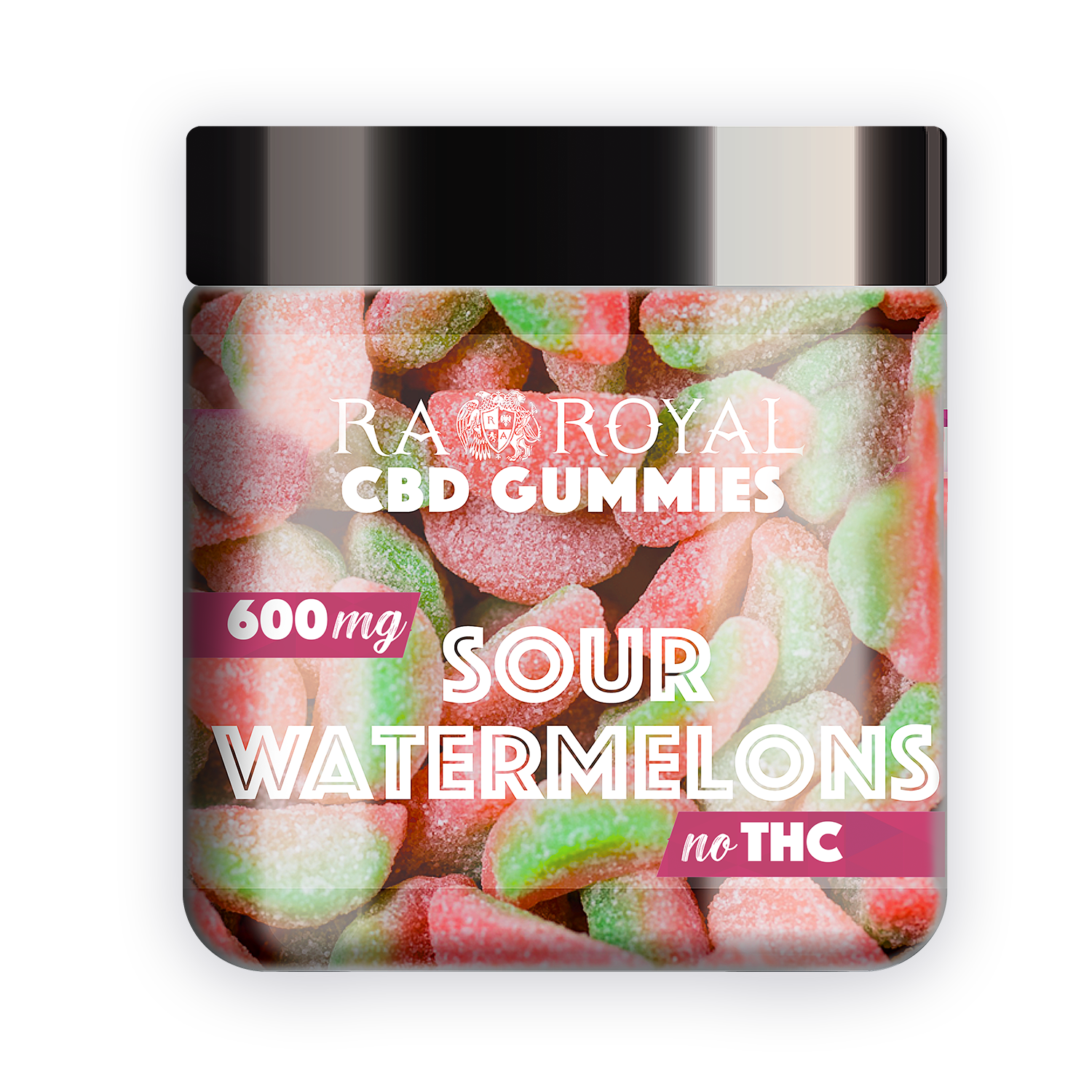 R.A. Royal Gummies CBD Sour Watermelon Gummy Jar (600 MG)
