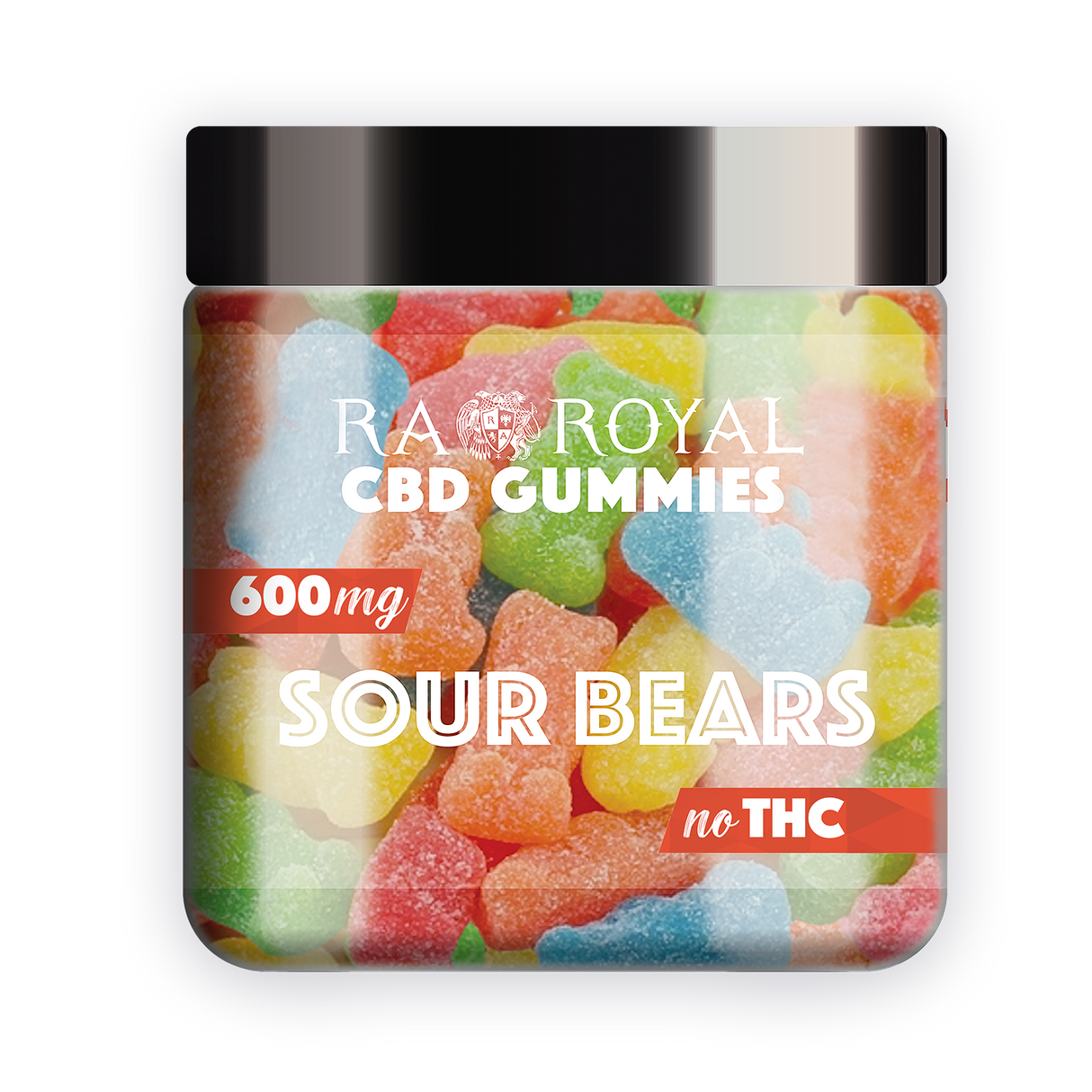 R.A. Royal Gummies CBD Sour Gummy Bear Jar (600 MG)
