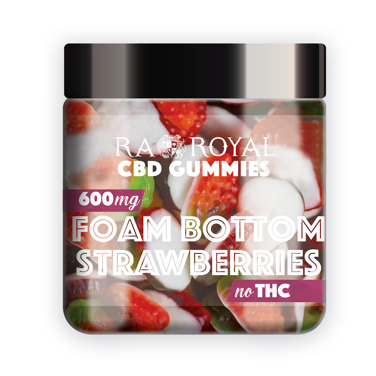 R.A. Royal Gummies CBD Foam Bottom Strawberries (600 MG)