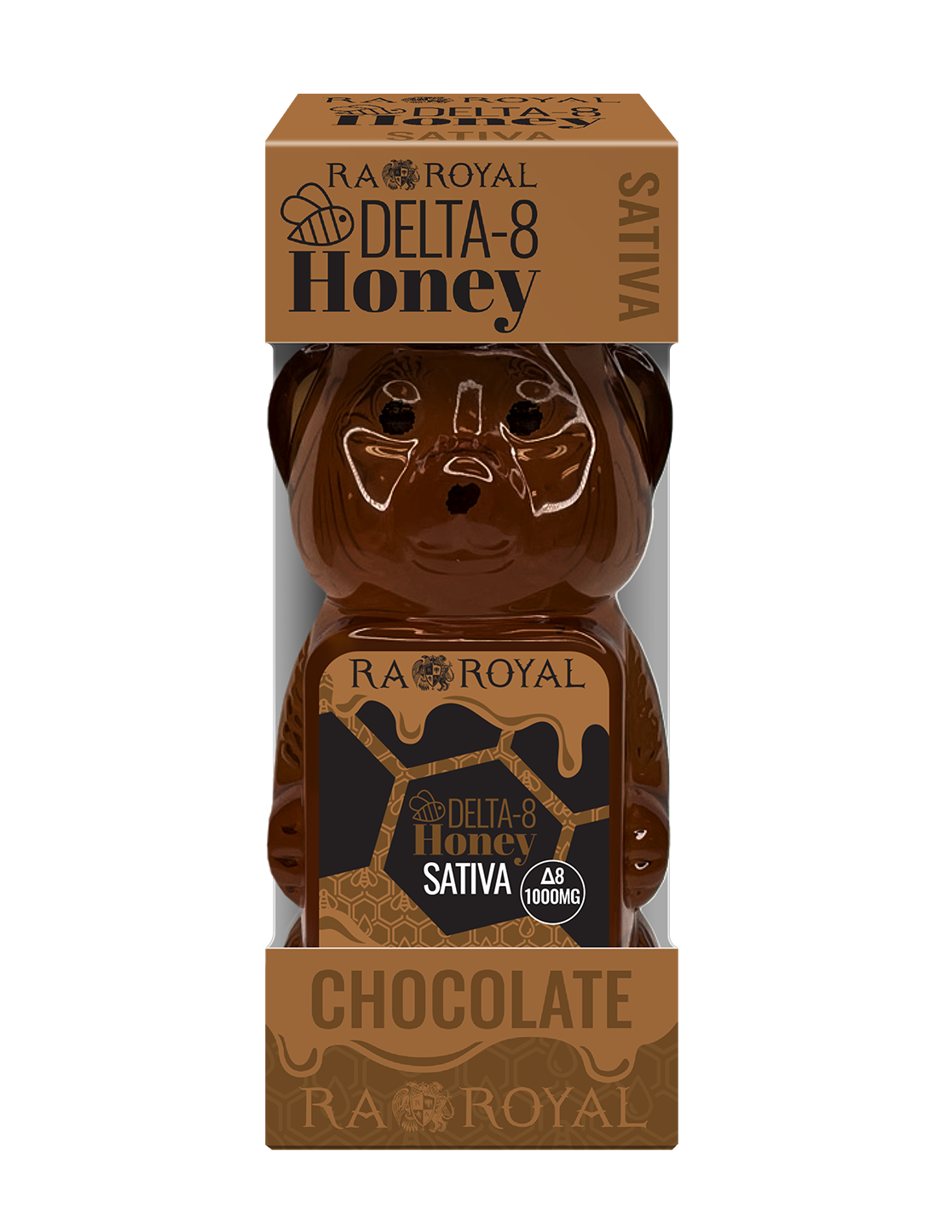 RA Royal Delta 8 Sativa Honey Bear: Chocolate Kush