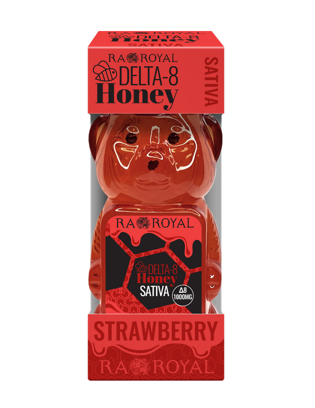 RA Royal Delta 8 Sativa Honey Bear: Strawberry Sweet