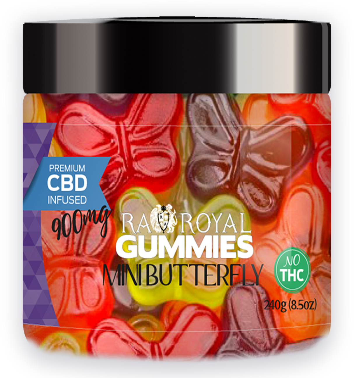 R.A. Royal Gummies CBD Butterfly Gummy Jar (900 MG)