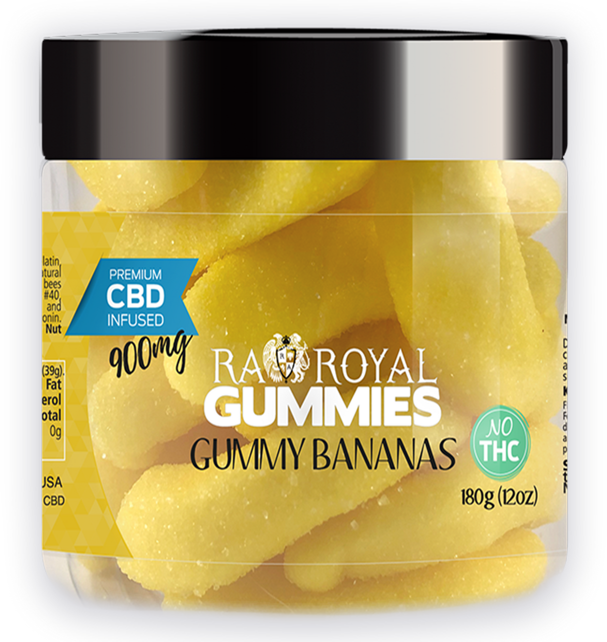 R.A. Royal Gummies CBD Banana Gummy Jar (900 MG)