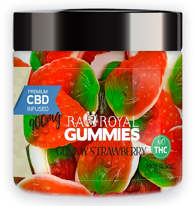 R.A. Royal Gummies CBD Gummy Strawberry Jar (900 MG)