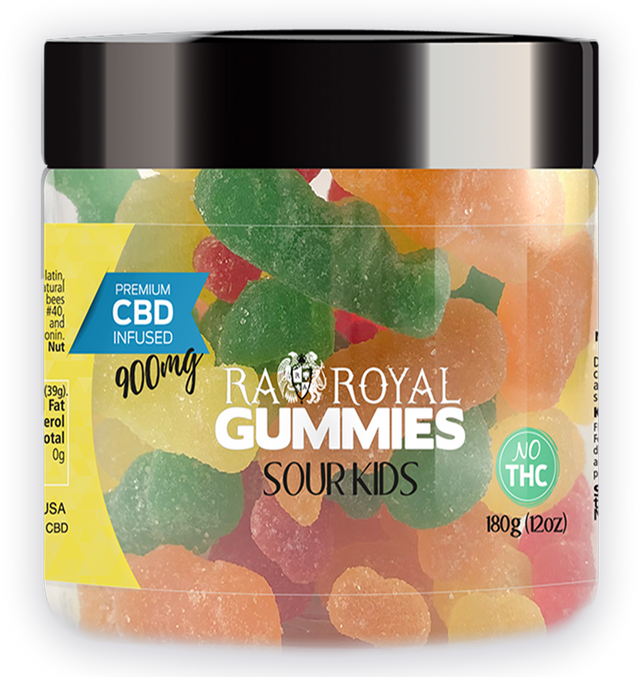 R.A. Royal Gummies CBD Sour Kids Gummy Jar (900 MG)