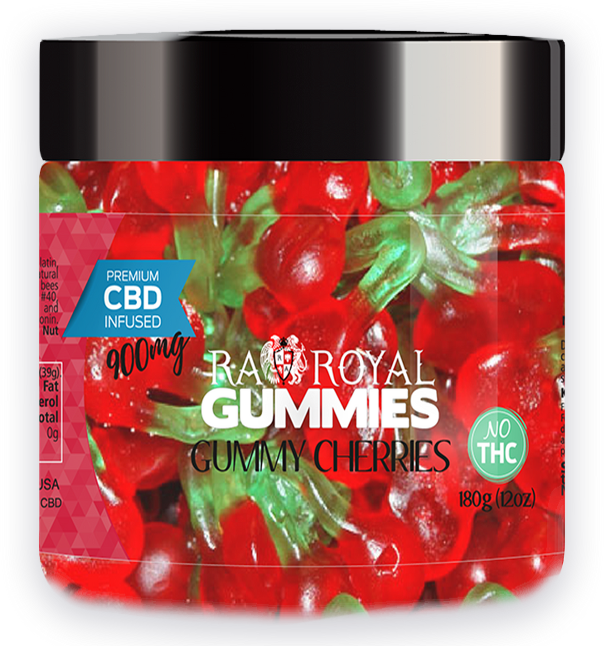 R.A. Royal Gummies CBD Cherry Gummy Jar (900 MG)
