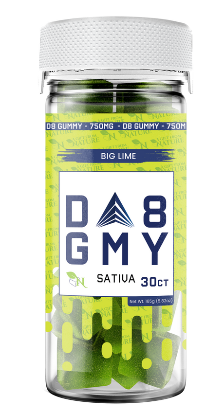 A Gift From Nature Delta 8 Sativa Gummy: Big Lime
