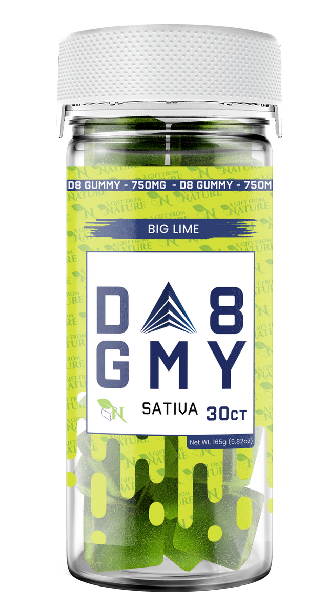 A Gift From Nature Delta 8 Sativa Gummy: Big Lime