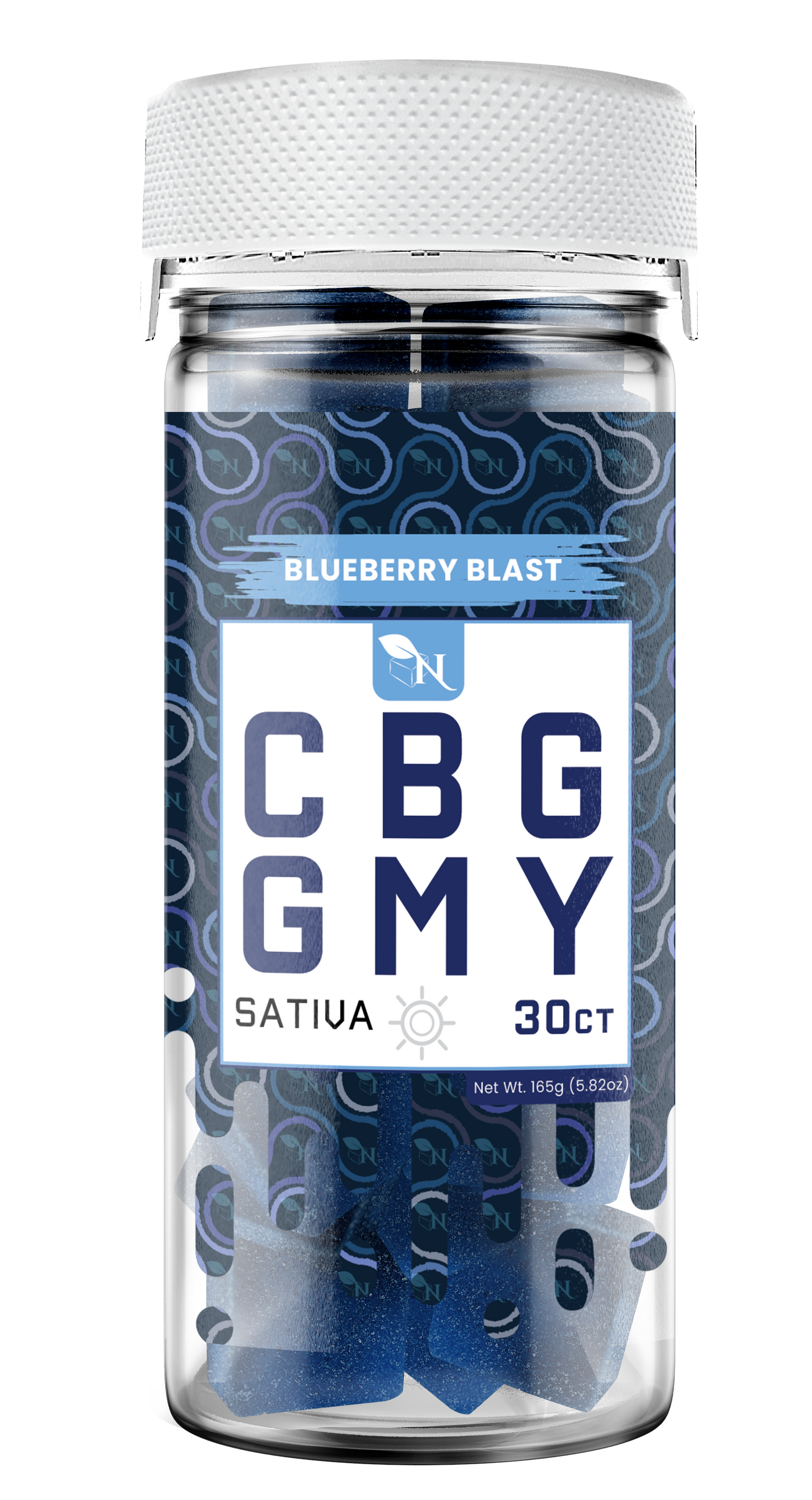 AGFN CBG Gummy: Blueberry Blast Sativa (1500MG)