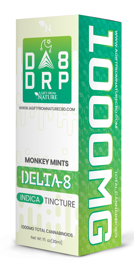 Monkey Mints Delta 8 Indica Tincture Box