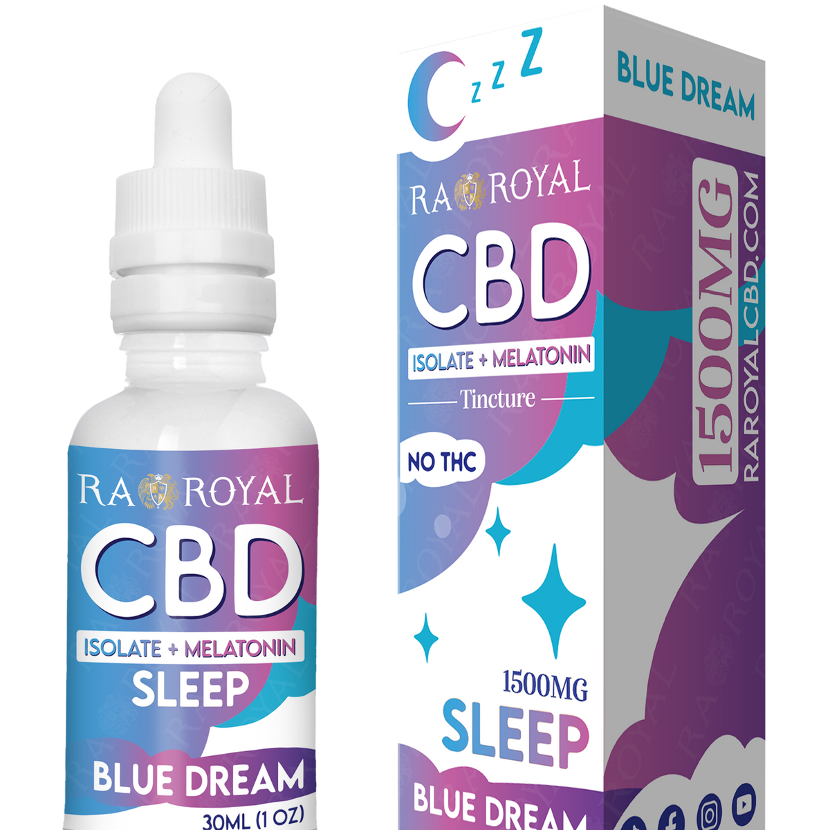 RA Royal CBD Blend 1500MG Tincture: Blue Dream (Sleep) - Restful