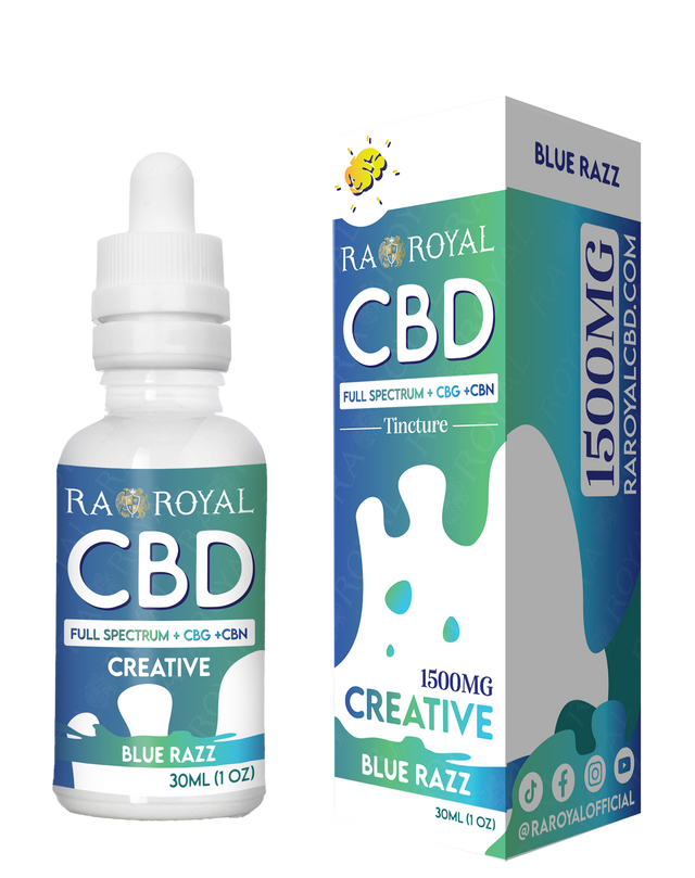 CBD Blend 1500MG Tincture: Blue Razz (Creative)