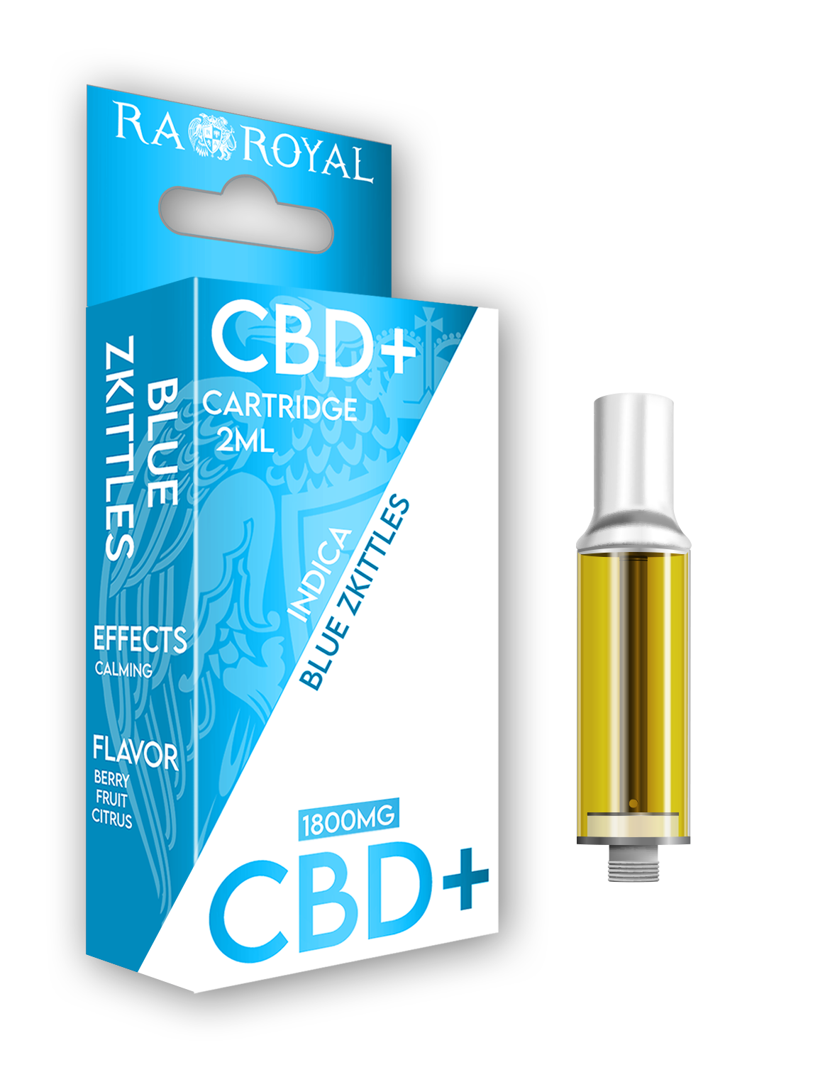 CBD+ Vape Cartridge (2ML): Blue Zkittles Indica (1800MG)