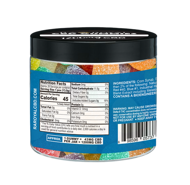 R.A. Royal Gummies: CBD Gummy Drop Jar (1200 MG)