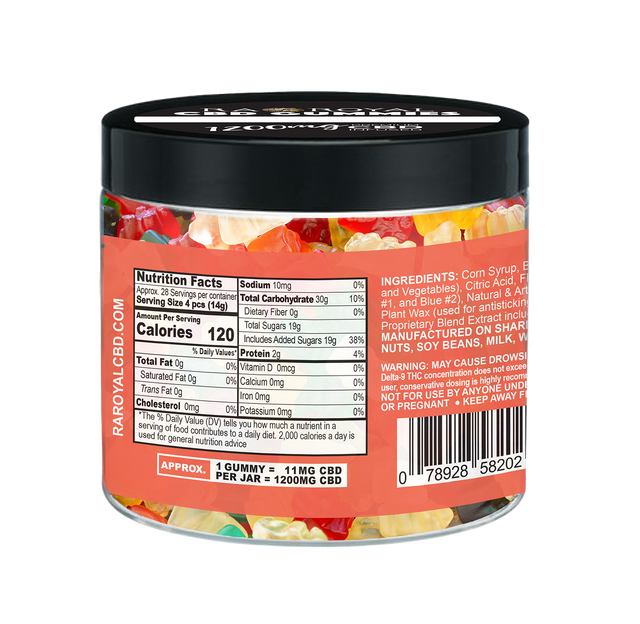R.A. Royal Gummies: CBD Gummy Bear Jar (1200 MG)