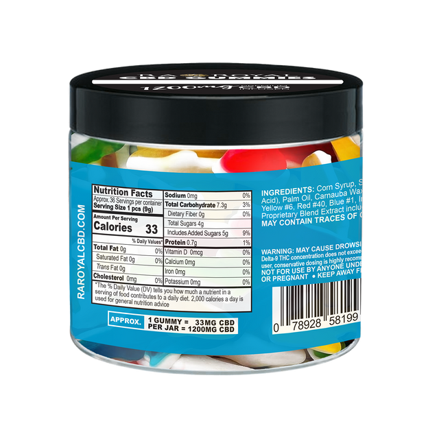 R.A. Royal Gummies: CBD Gummy Shark Jar (1200 MG)