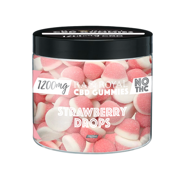 R.A. Royal Gummies: CBD Strawberry Drop Gummy Jar (1200 MG)