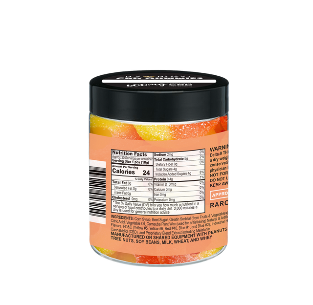 R.A. Royal Gummies: CBD Peach Ring Gummy Jar (600 MG)