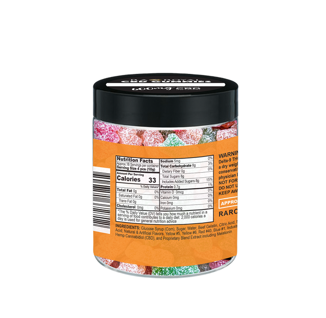 R.A. Royal Gummies: CBD Sour Gummy Bear Jar (600 MG)