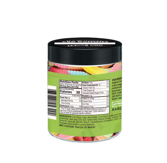 R.A. Royal Gummies: CBD Squiggly Worms Gummy Jar (600 MG)