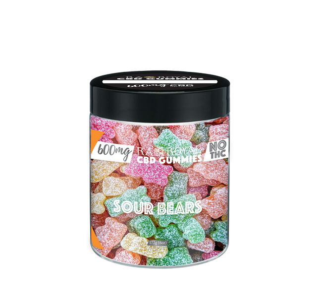 R.A. Royal Gummies: CBD Sour Gummy Bear Jar (600 MG)