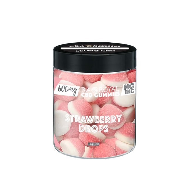 R.A. Royal Gummies: CBD Strawberry Drop Gummy Jar (600 MG)