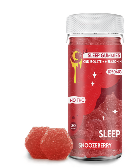 CBD Isolate+Melatonin 30CT Gummy Jar: Snoozeberry (Sleep)