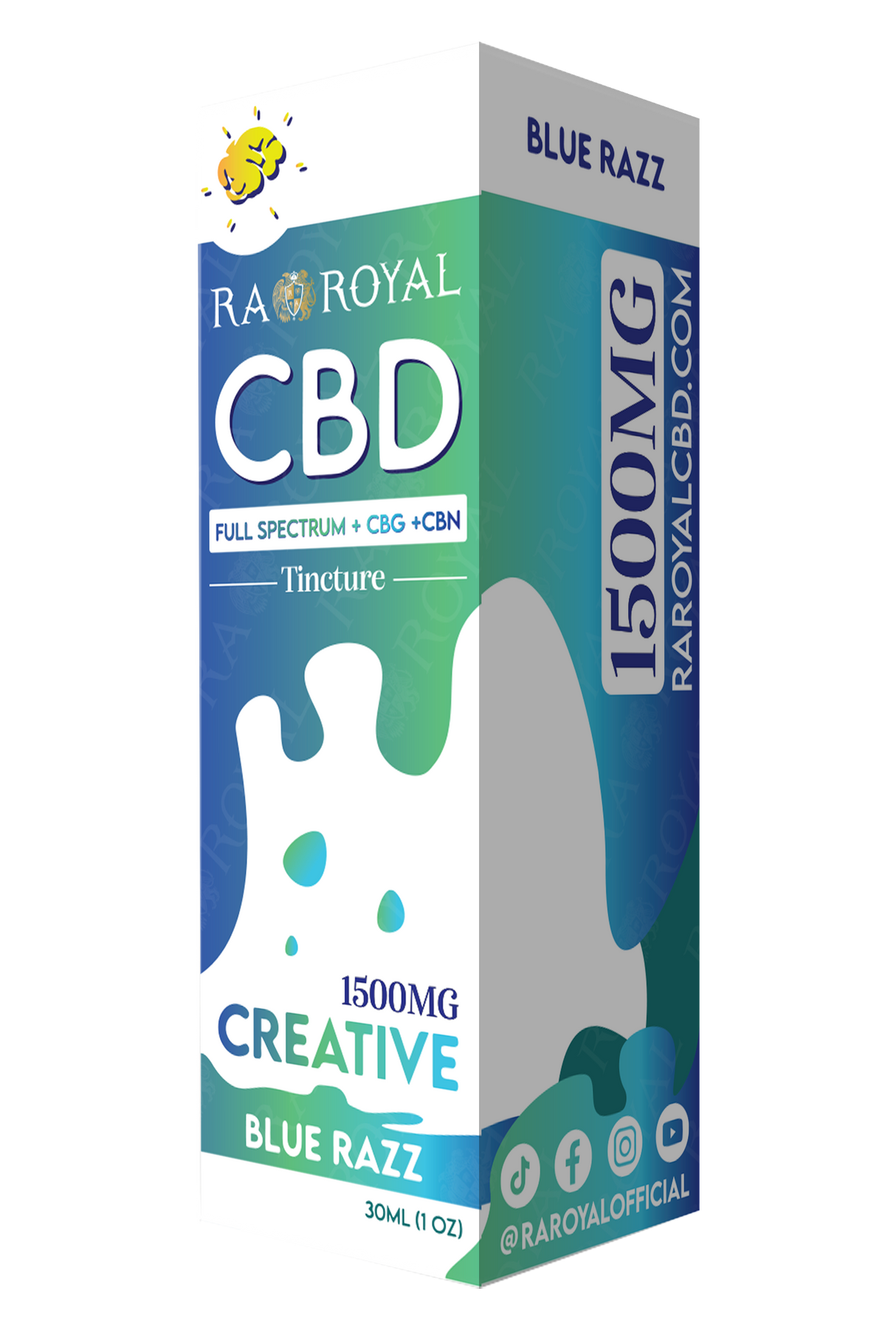 R.A. Royal CBD Blend 1,500MG Tincture: Blue Razz (Creative)
