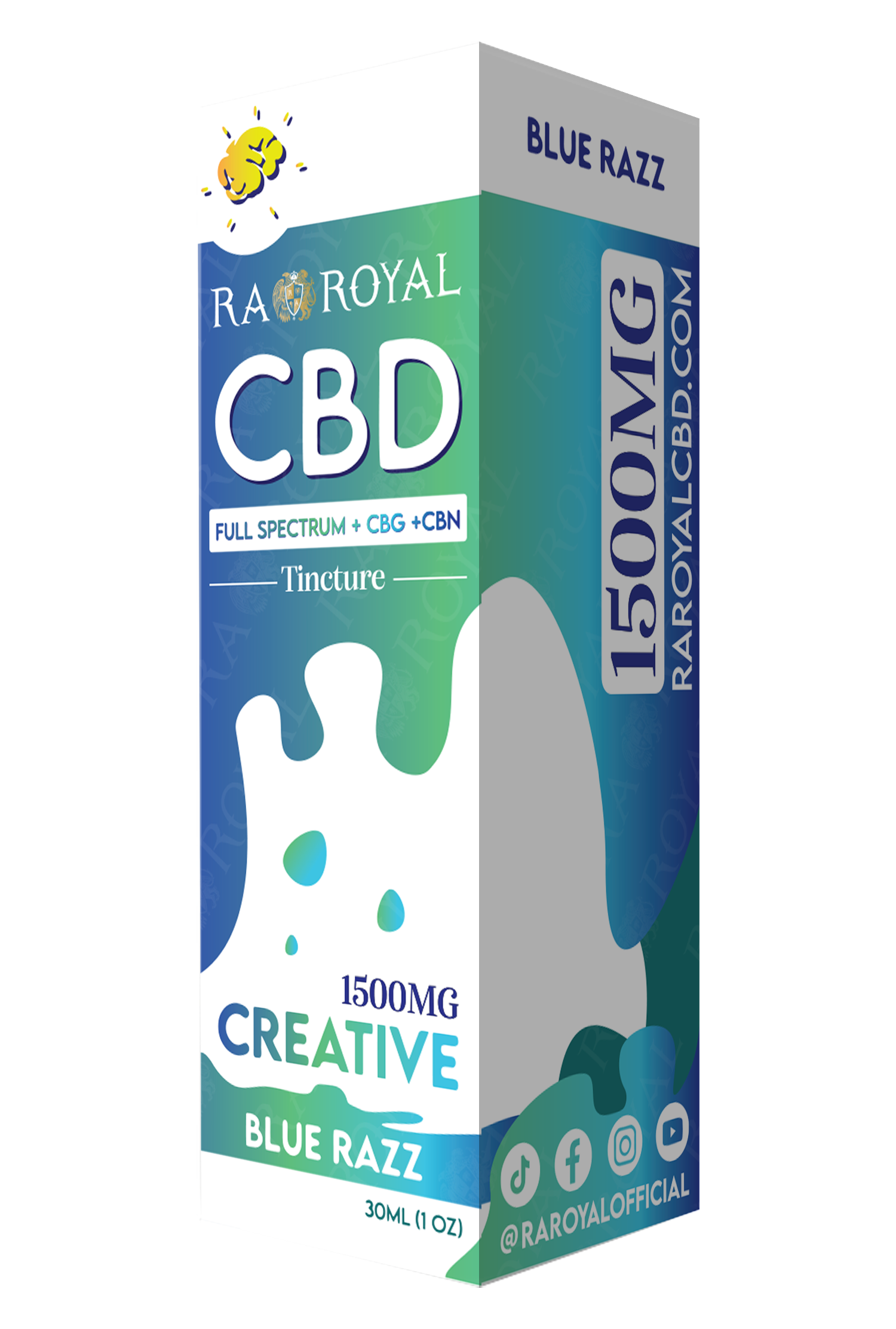 R.A. Royal CBD Blend 1,500MG Tincture: Blue Razz (Creative)