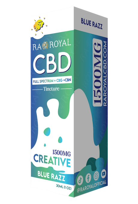 R.A. Royal CBD Blend 1,500MG Tincture: Blue Razz (Creative)