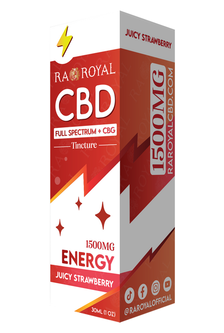 R.A. Royal CBD Blend 1500MG Tincture: Juicy Strawberry (Energy)