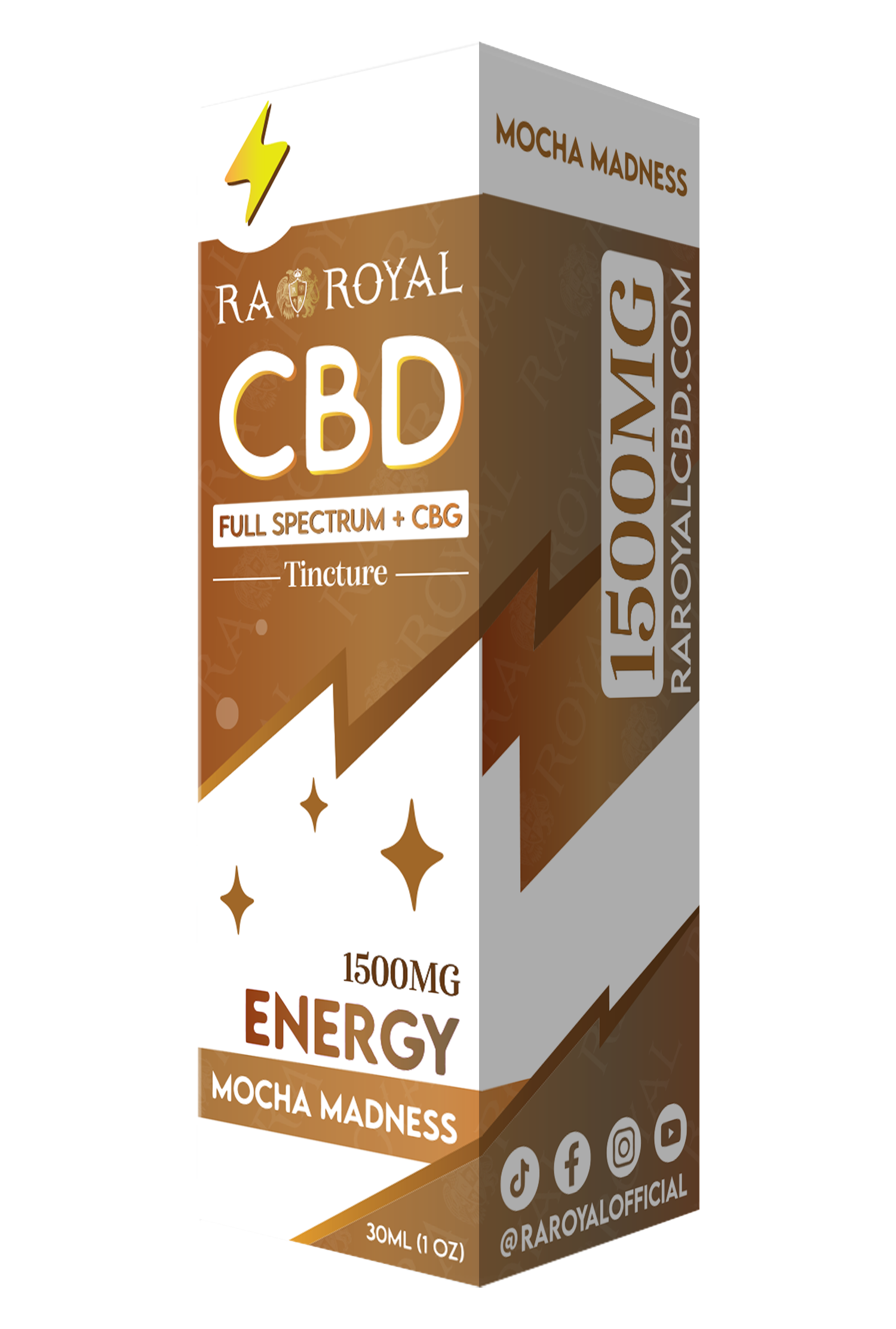 R.A. Royal CBD Blend 1,500MG Tincture: Mocha Madness (Energy)