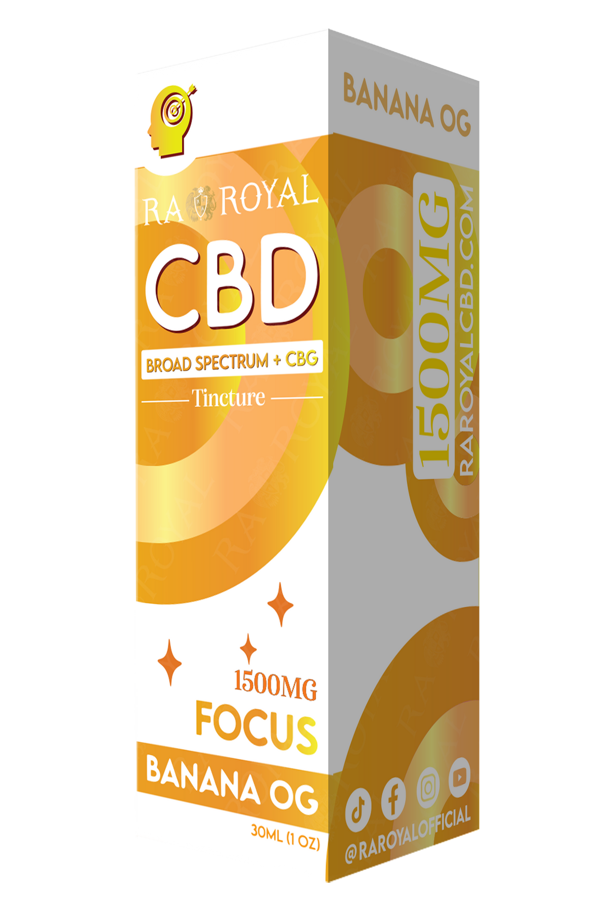 R.A. Royal CBD Blend 1,500MG Tincture: Banana OG (Focus)