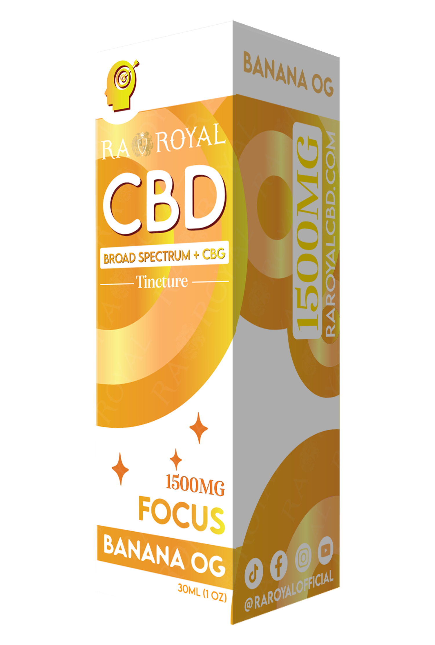R.A. Royal CBD Blend 1,500MG Tincture: Banana OG (Focus)