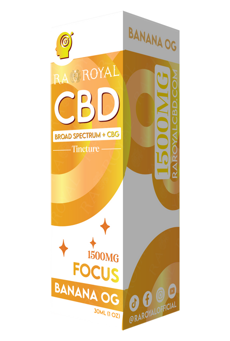 R.A. Royal CBD Blend 1,500MG Tincture: Banana OG (Focus)