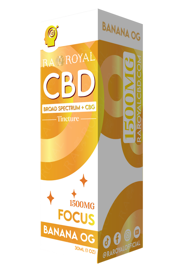 R.A. Royal CBD Blend 1,500MG Tincture: Banana OG (Focus)
