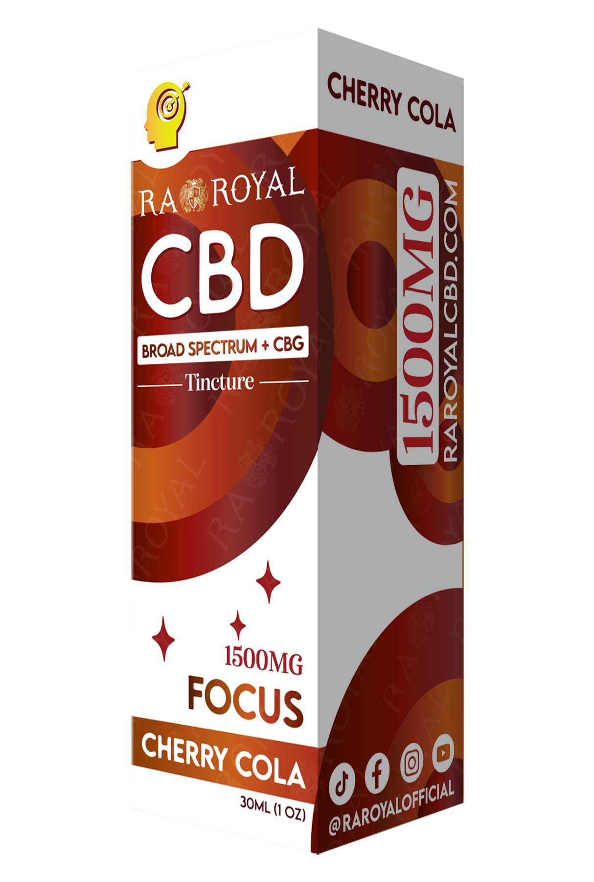 R.A. Royal CBD Blend 1,500MG Tincture: Cherry Cola (Focus)