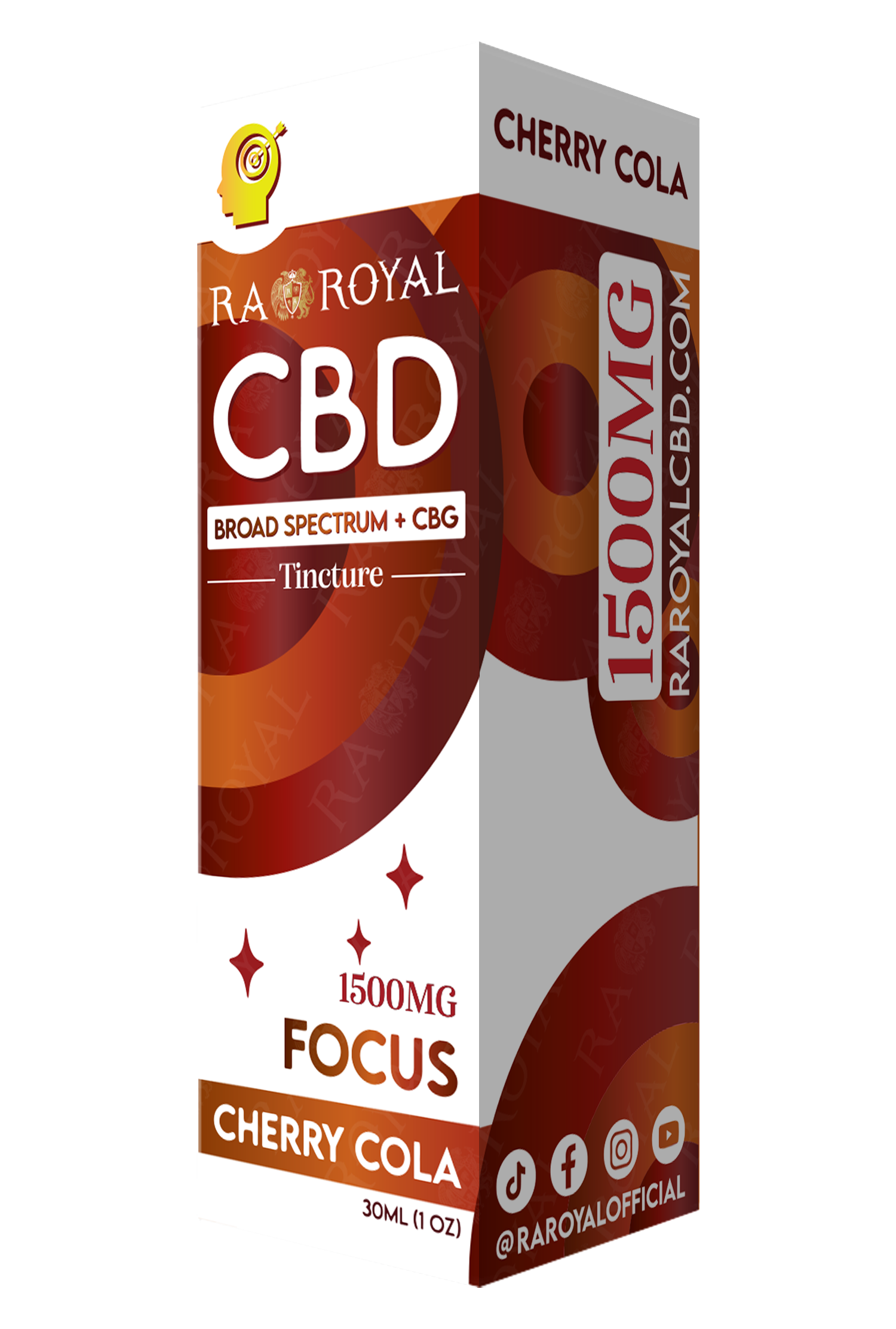 R.A. Royal CBD Blend 1,500MG Tincture: Cherry Cola (Focus)