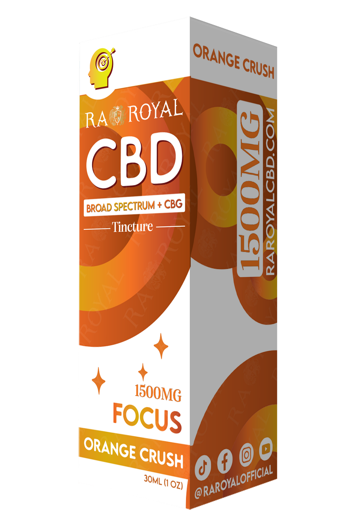 R.A. Royal CBD Blend 1,500MG Tincture: Orange Crush (Focus)
