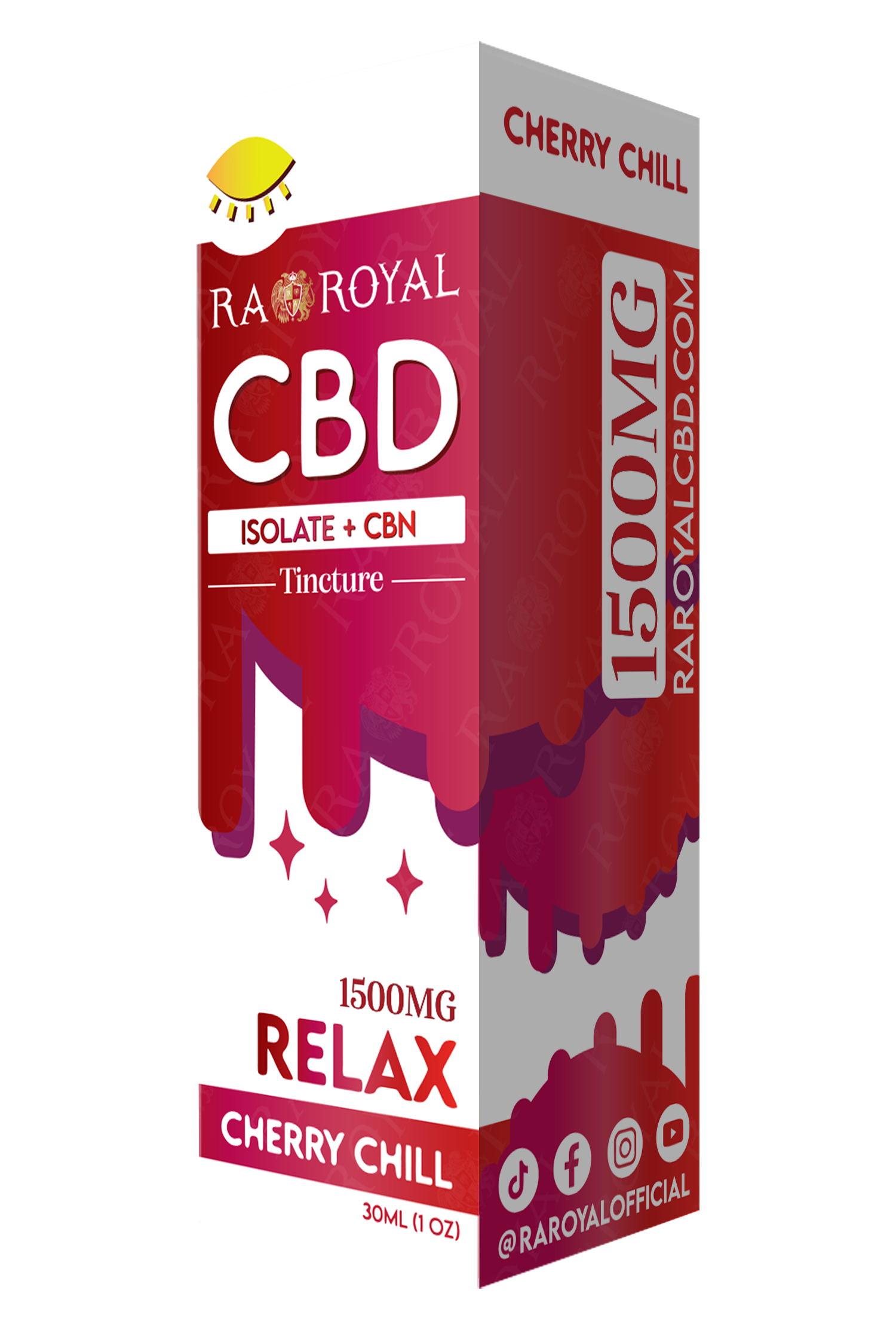 R.A. Royal CBD Blend 1,500MG Tincture: Cherry Chill (Relax)