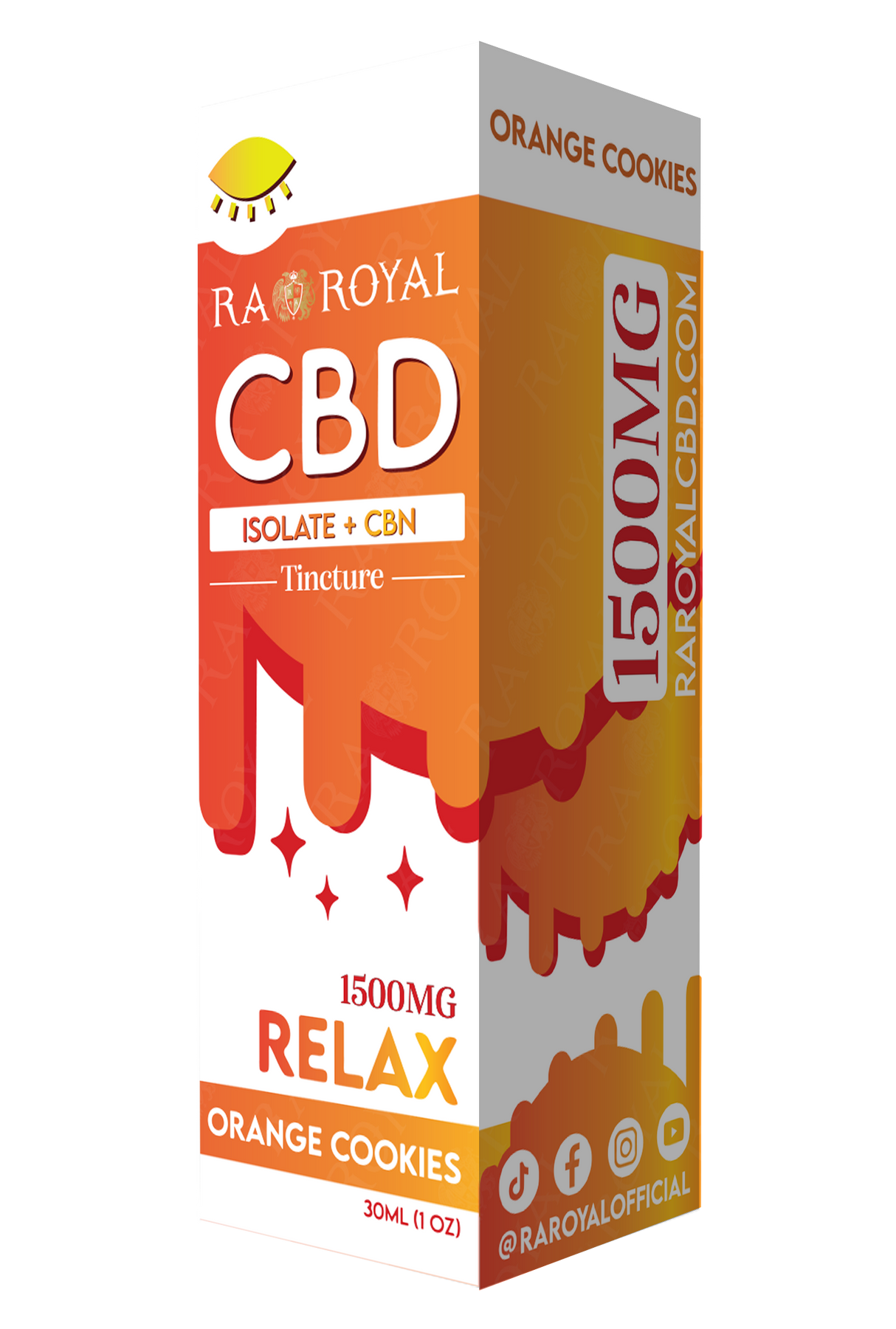 R.A. Royal CBD Blend 1,500MG Tincture: Orange Cookies (Relax)